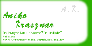 aniko krasznar business card